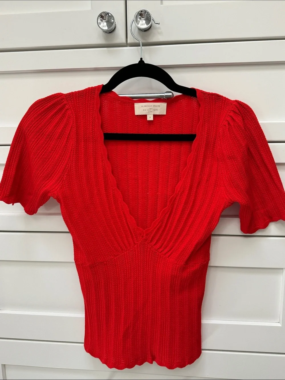 Sezane Cloe Jumper Red - Size S - Picture 3 of 3